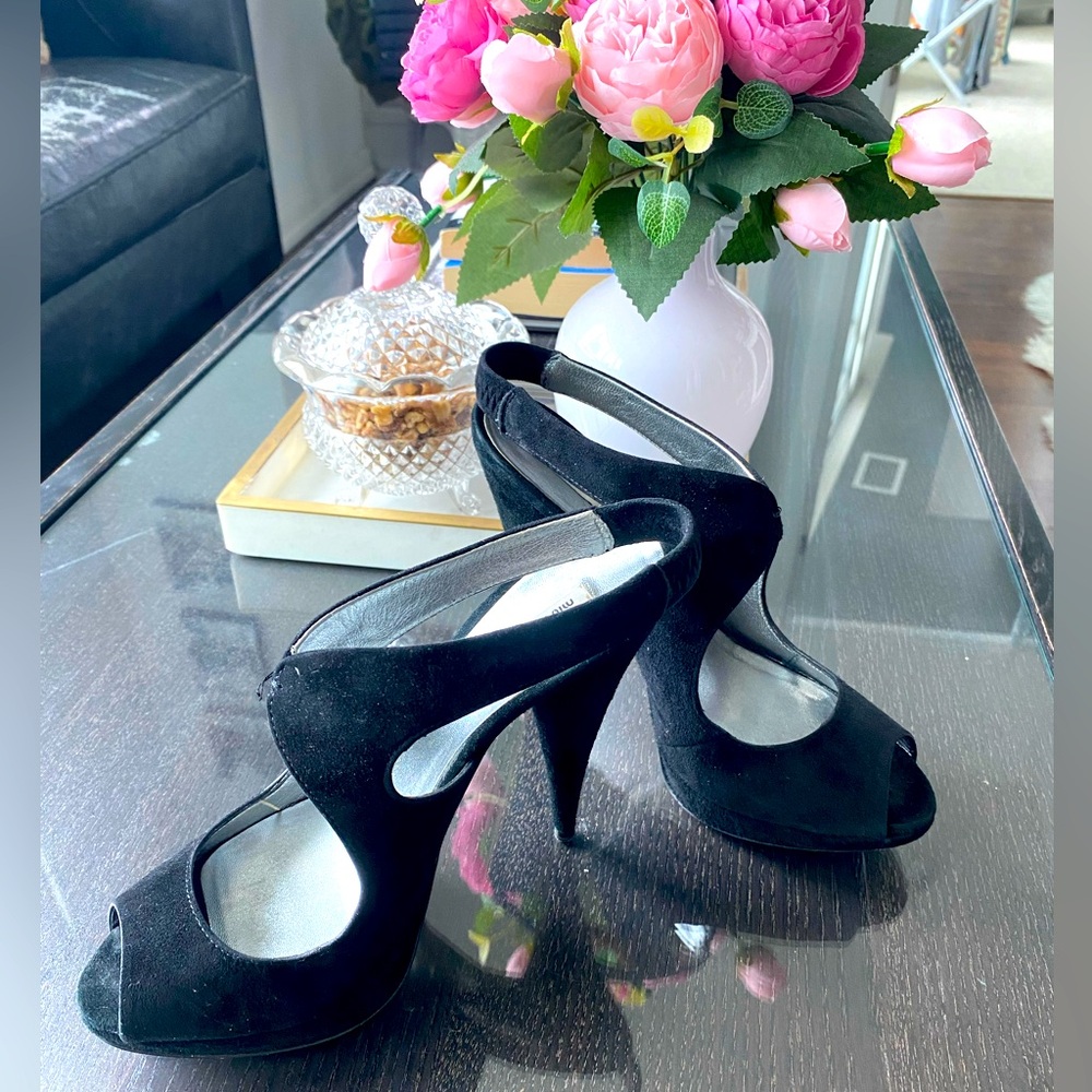 Miu Miu Suede Slingback Pumps